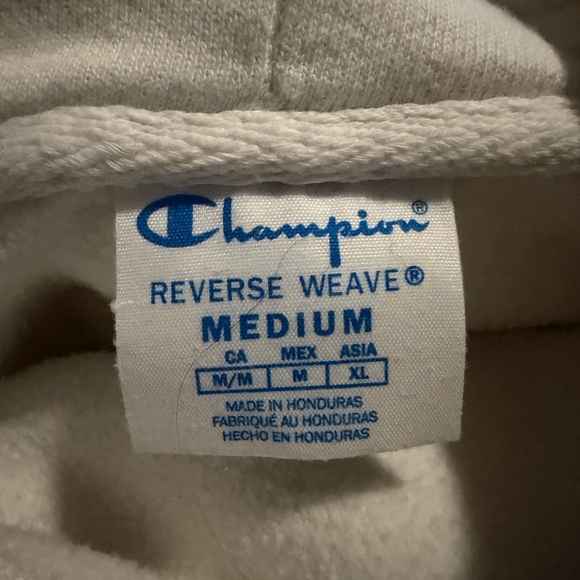 Champion Cream Reverse Weave Hoodie - Picture 4 of 4